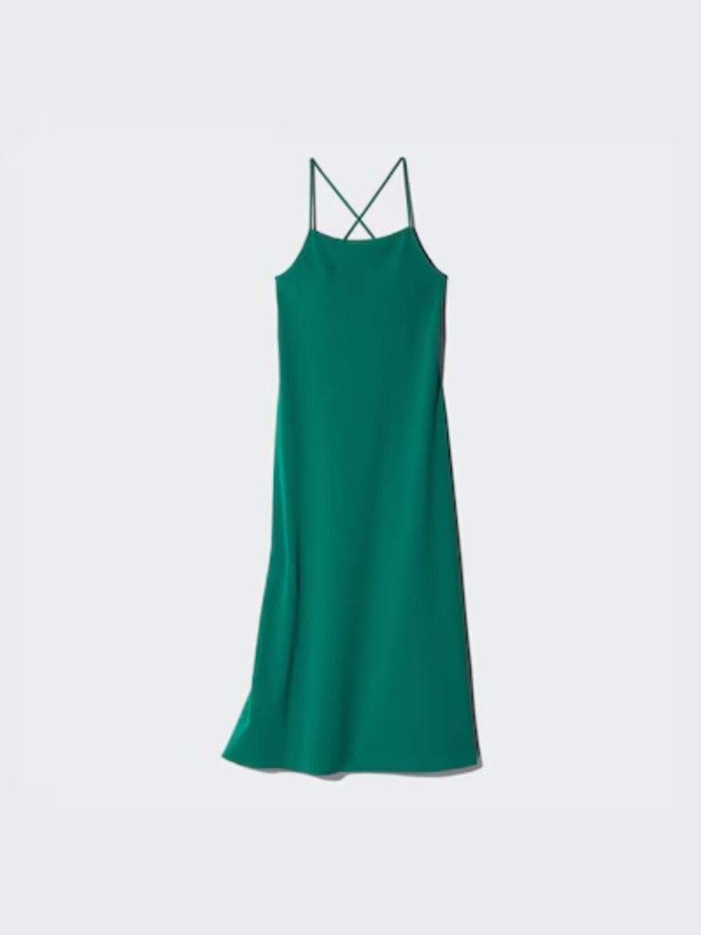 Uniqlo Crepe Jersey Bra Camisole Dress | Green | Size XS | NWT